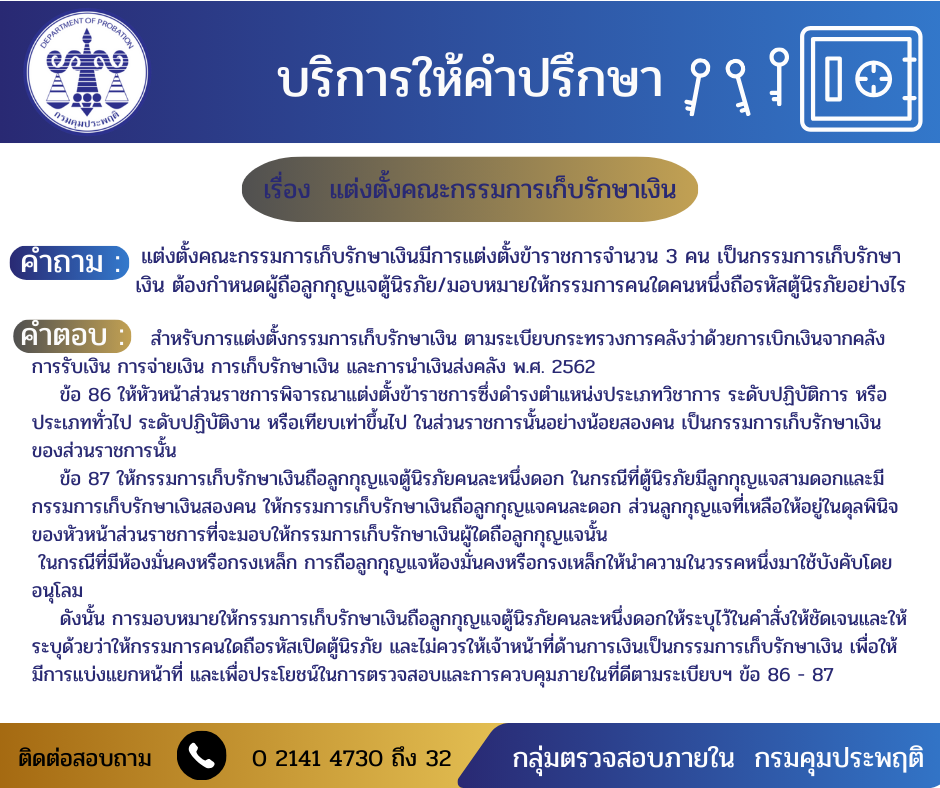 4 เรื่อง แต่งตั้งคณะกรรมการเก็บรักษาเงิน